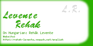 levente rehak business card